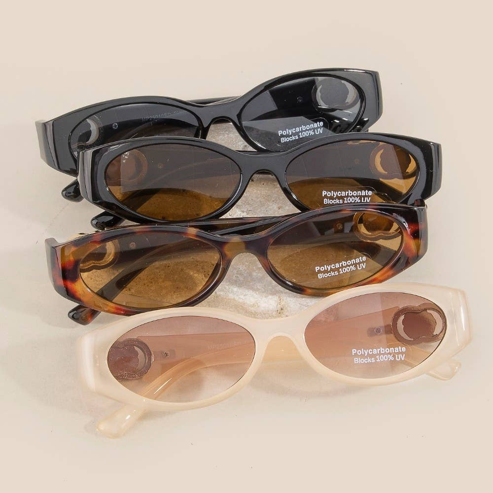 Narrow Oval Sunglasses