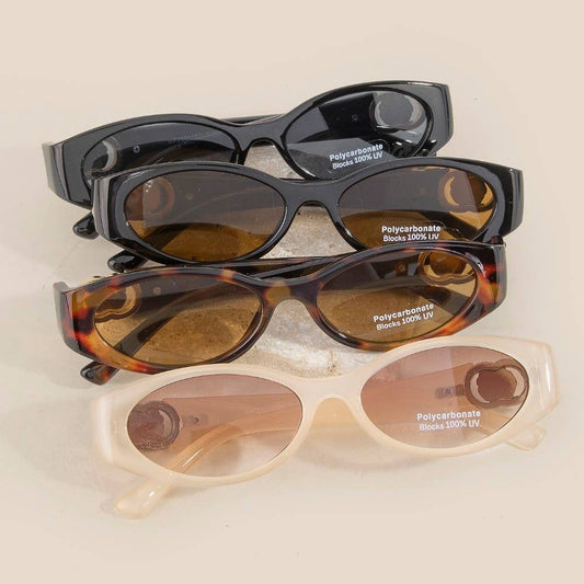 Narrow Oval Sunglasses