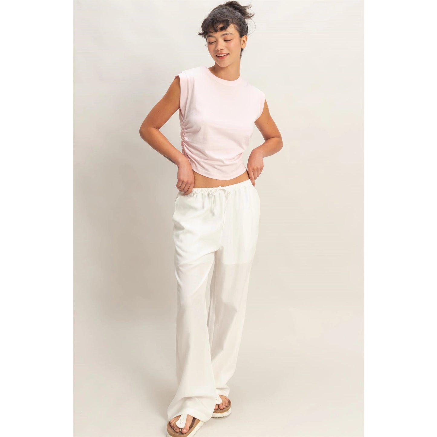 The Blush Sculpt Ruched Tank