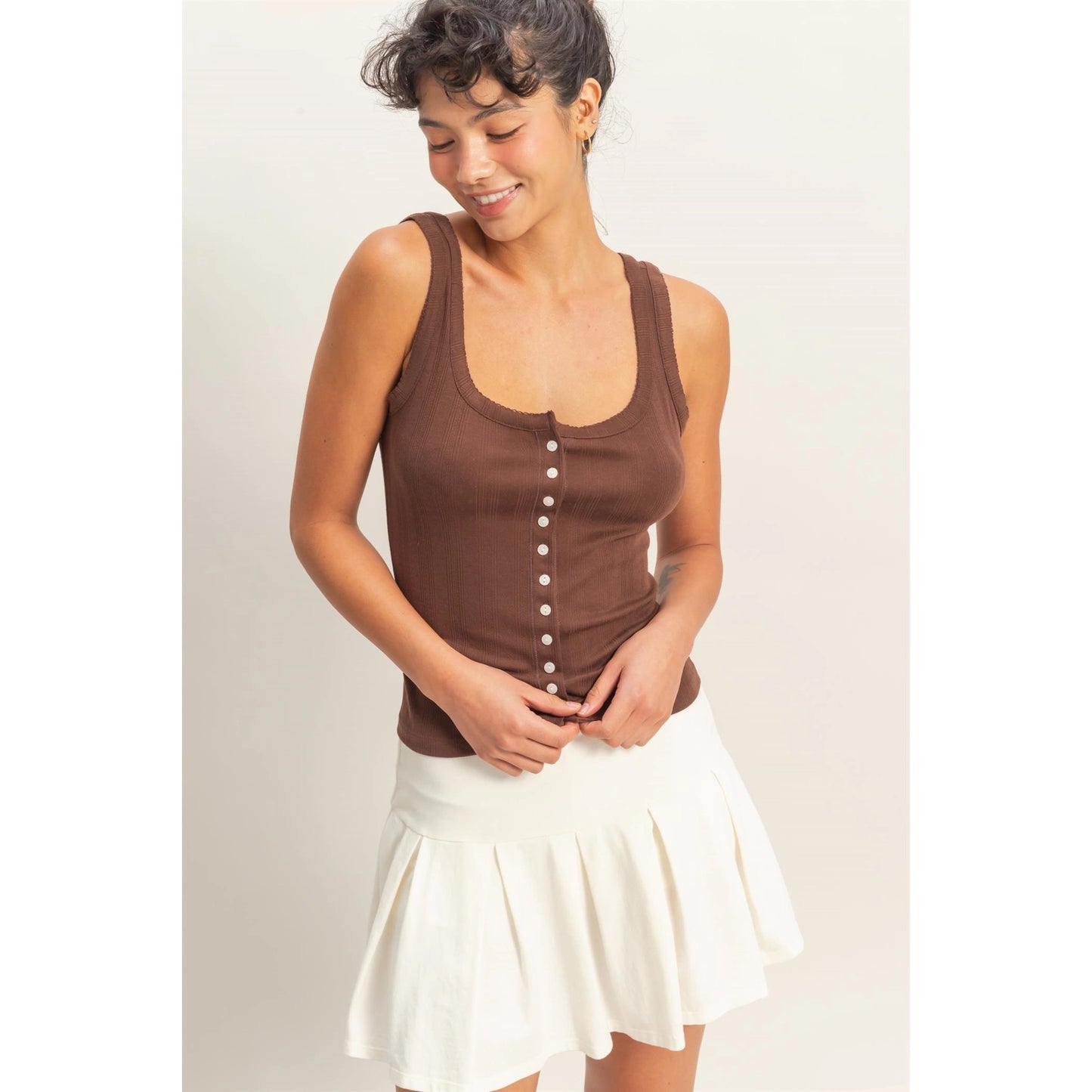 The Sweetheart Rib Henley Tank