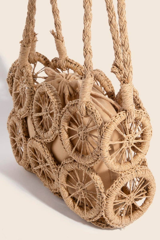 Intricate Braided Wheels Hand Bag