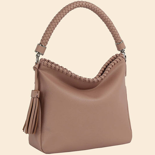 Braided Top Handle Shoulder Bag