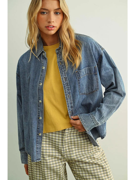 Everyday Denim Button-Up