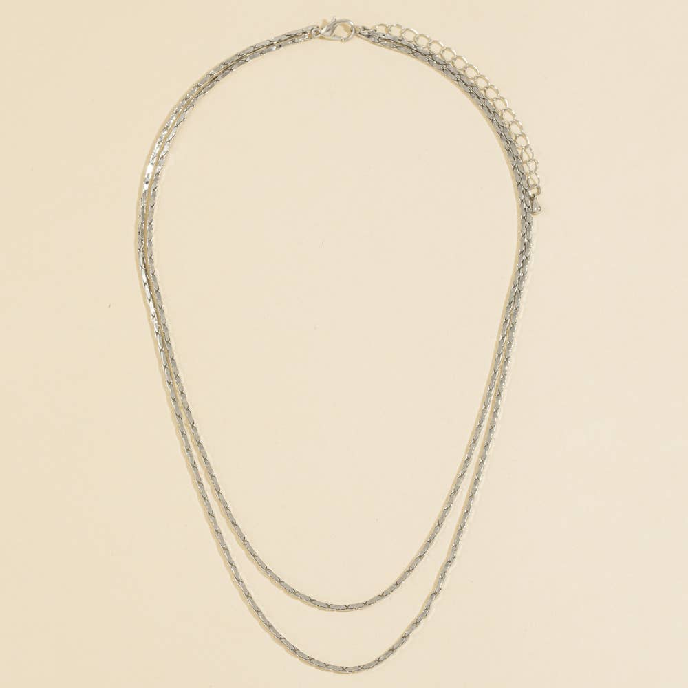 Dainty Layered Double Chain Necklace