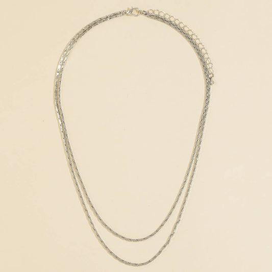 Dainty Layered Double Chain Necklace