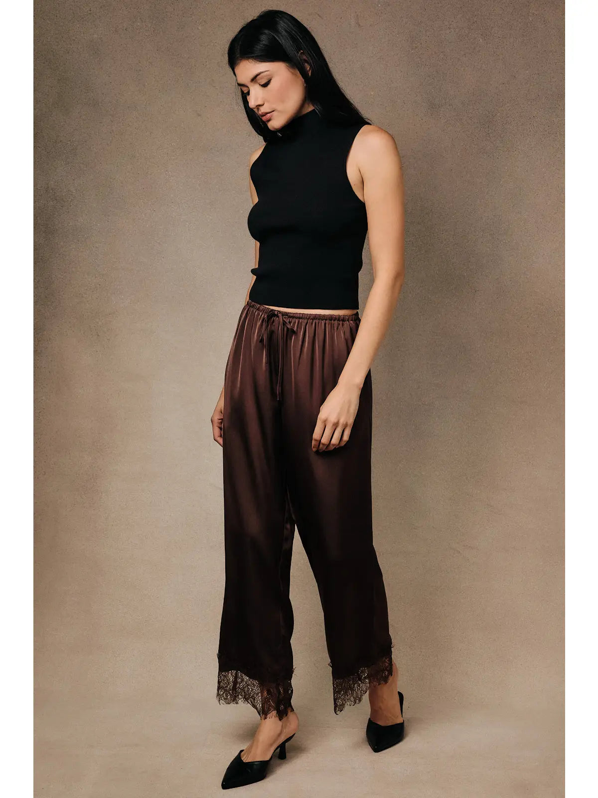 The Collette Lace Trim Pants
