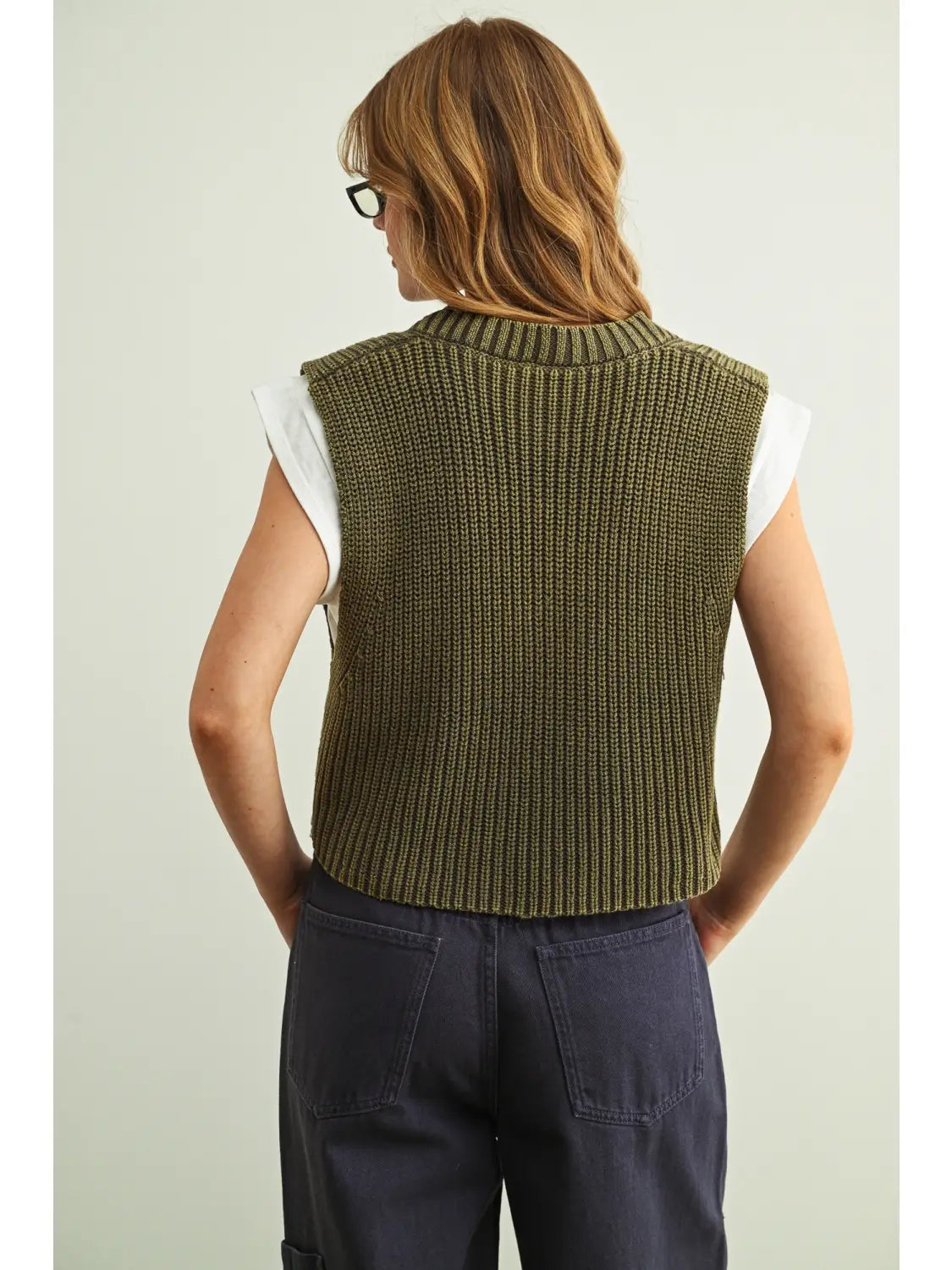The Collins Cropped Sweater Vest