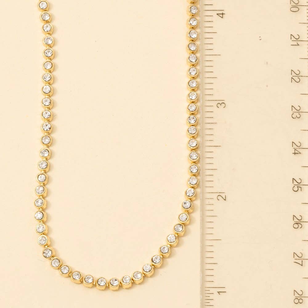 Gold Dipped Tennis Chain Necklace