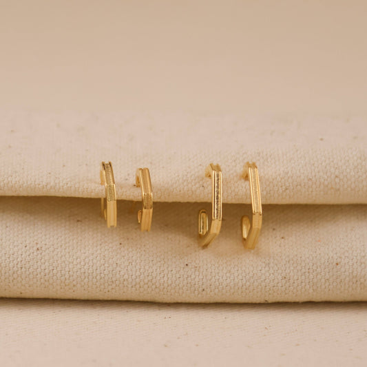 Square C-Hoop Earrings