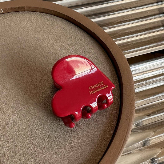 Mini Heart Acetate Hair Claw