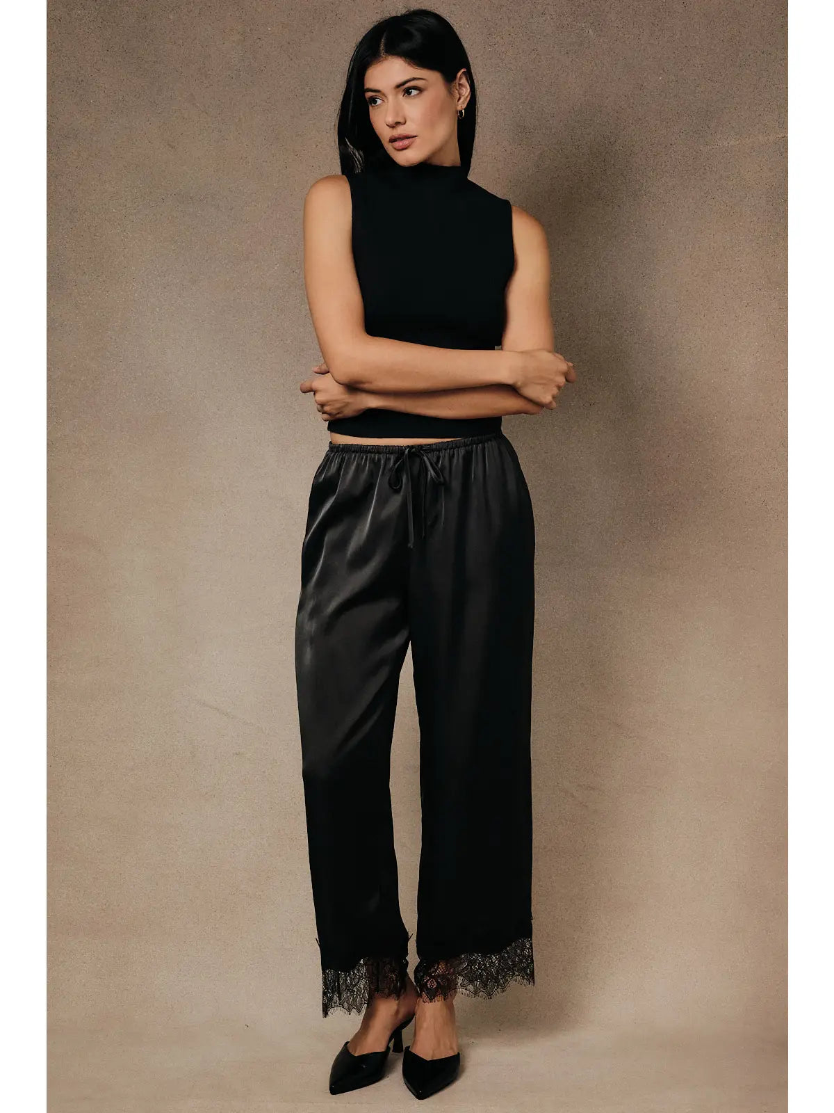 The Collette Lace Trim Pants