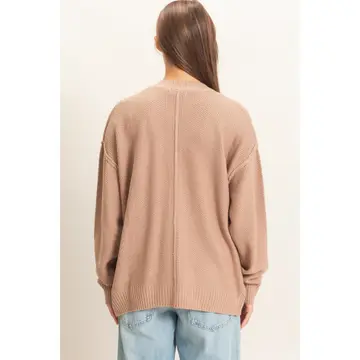 Oversized Knit Buttoned Cardigan
