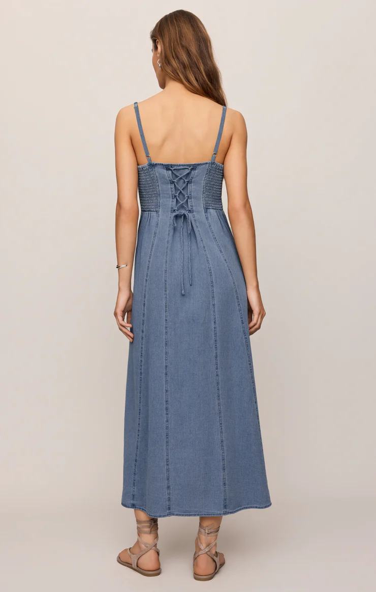 Z Supply Leonora Indigo Midi Dress