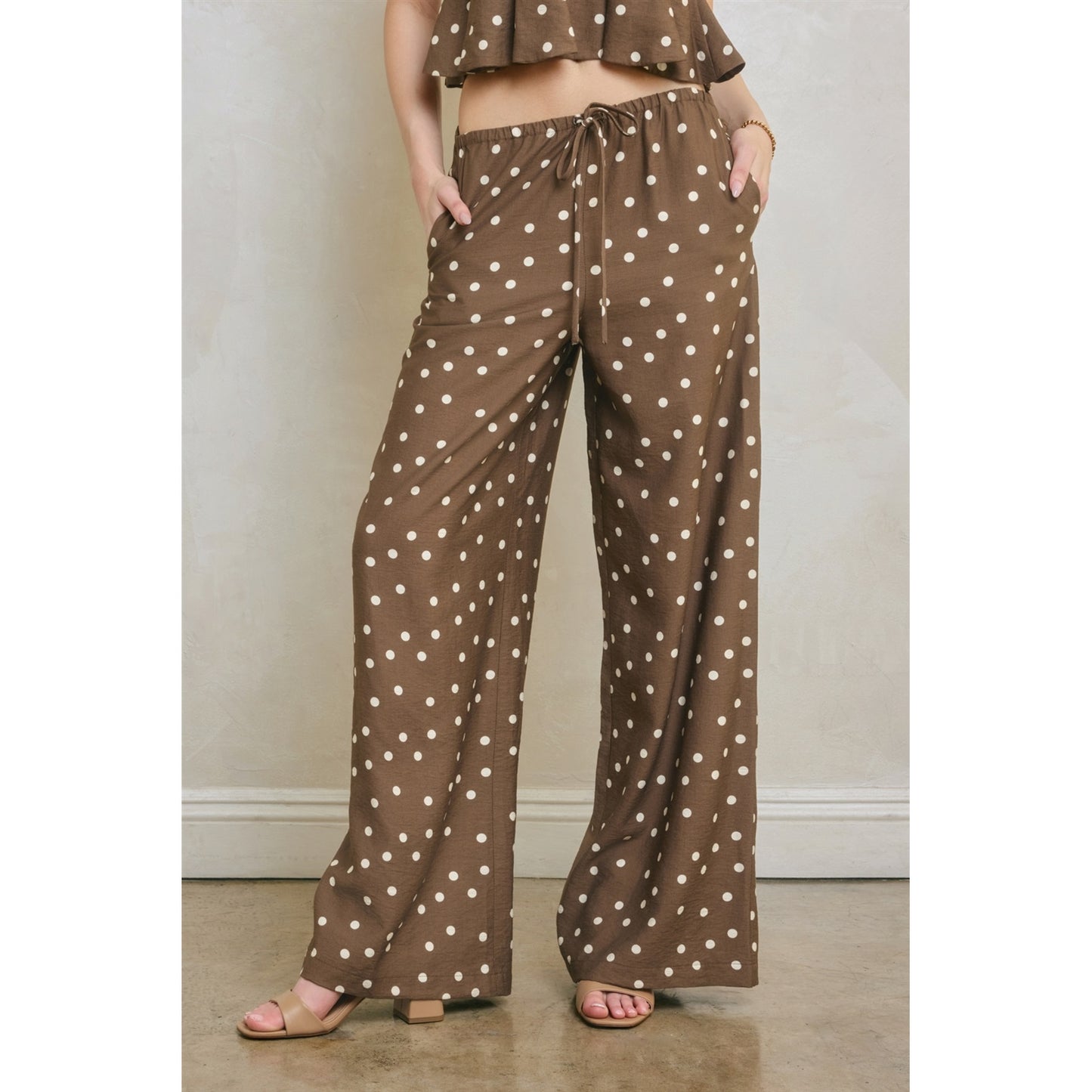 Mocha Polka Dot Pants