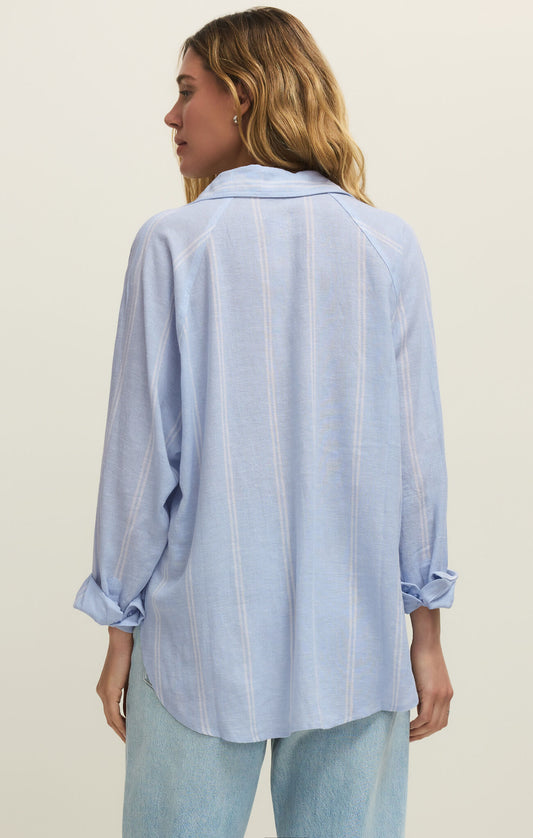 The Perfect Line Top in Blue Light