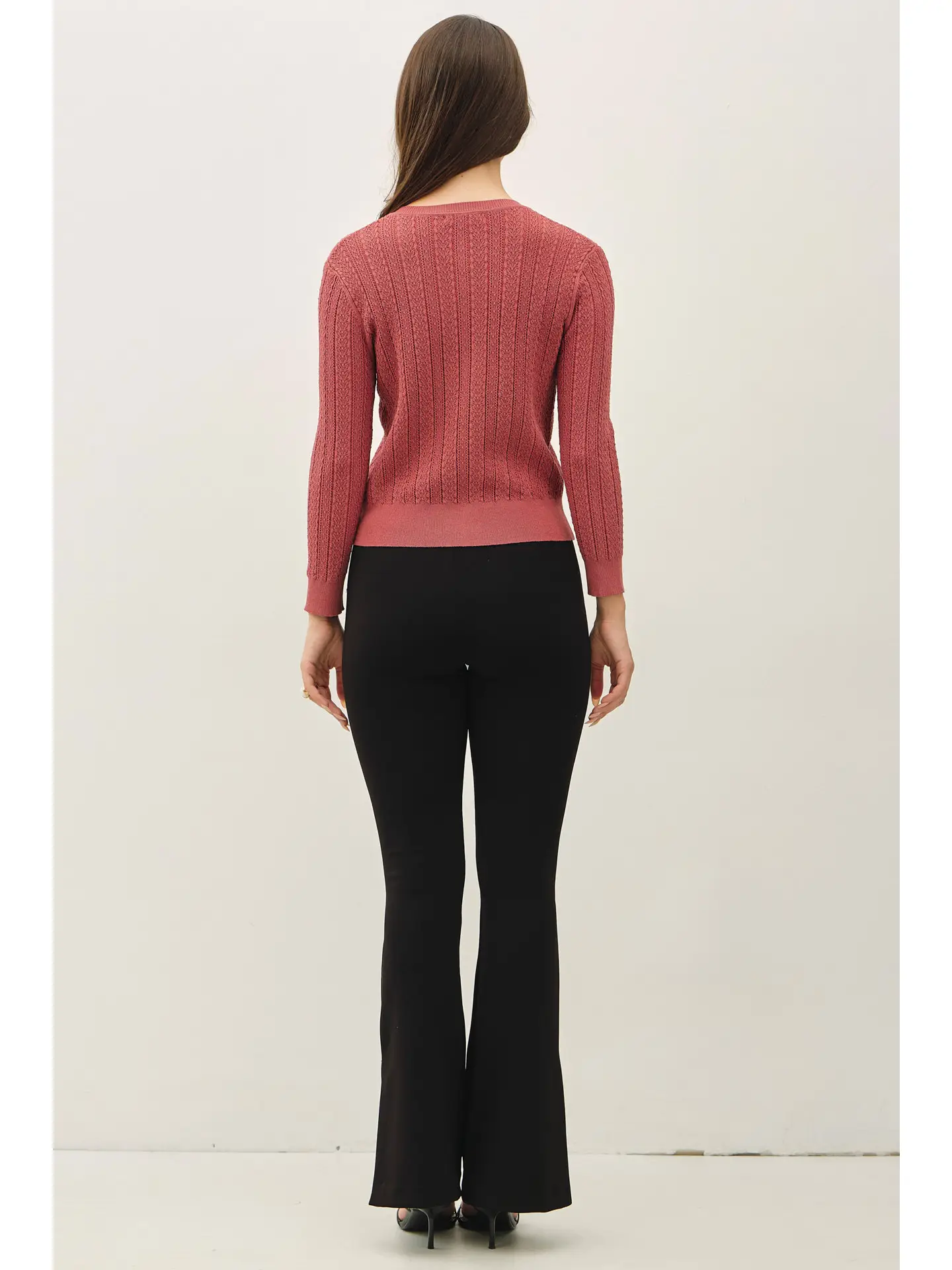 Pointelle Knit Cardigan