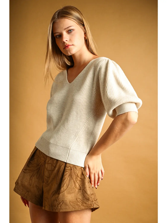 The Sophie Puff Sleeve Sweater