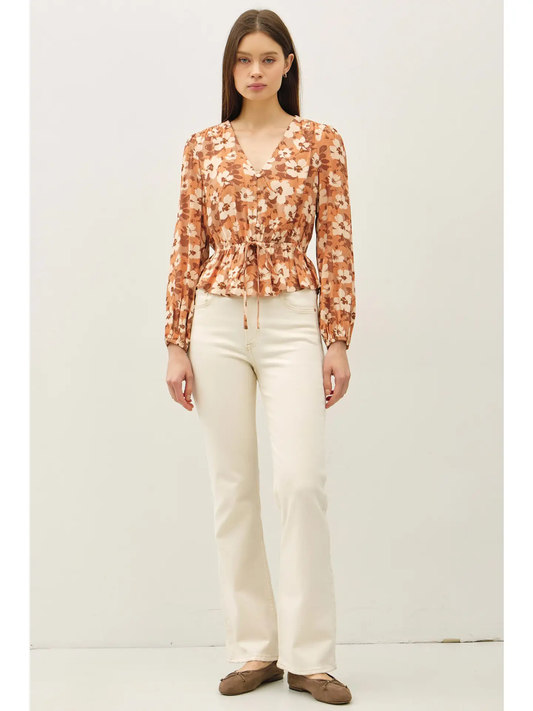 Woven Print Top