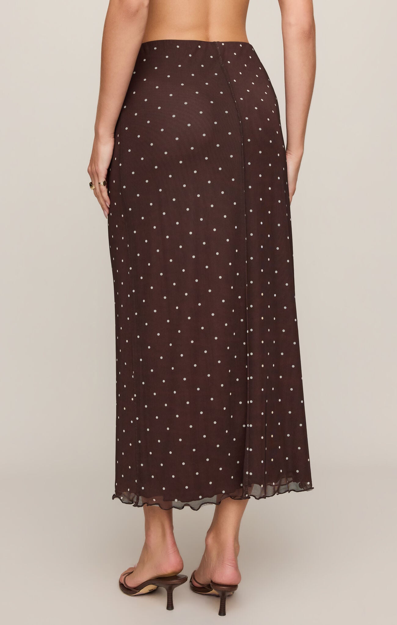 Z Supply Eda Polka Dot Mesh Midi Skirt