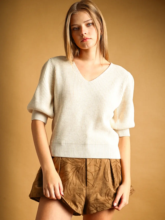 The Sophie Puff Sleeve Sweater