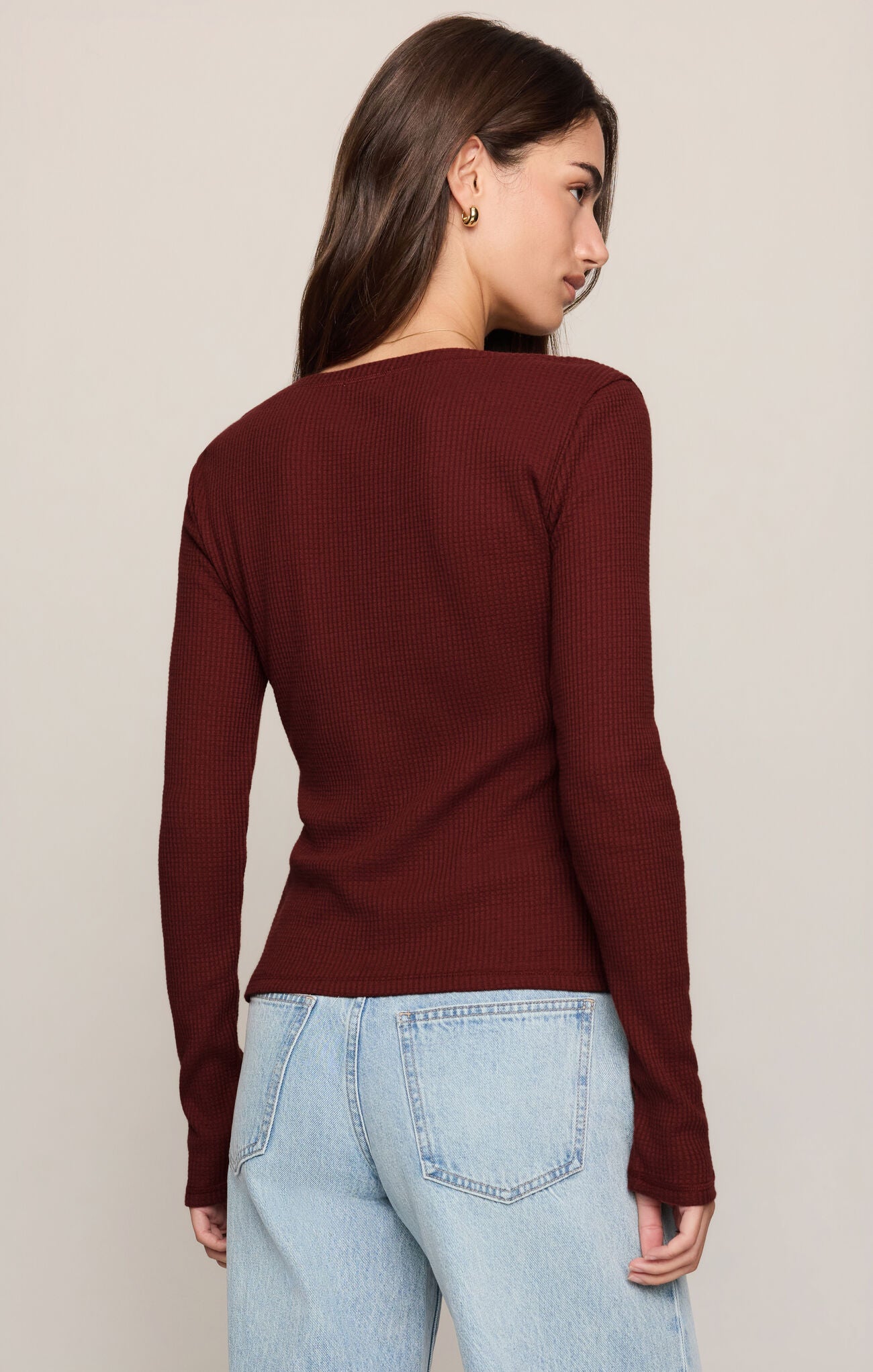 Z Supply Albany Waffle Button Up Top