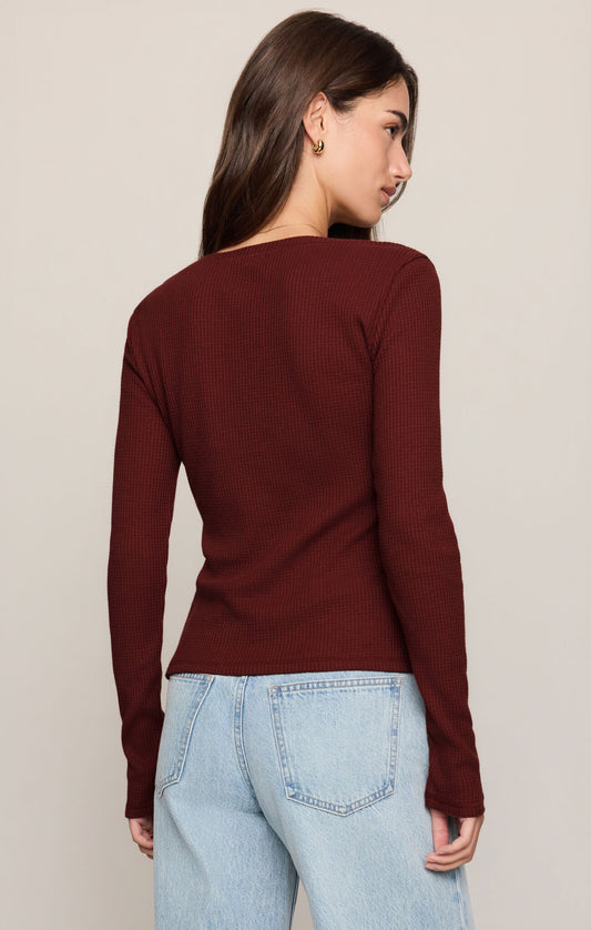 Z Supply Albany Waffle Button Up Top