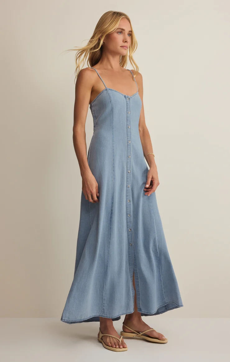 Z Supply Angel Eyes Chambray Midi Dress