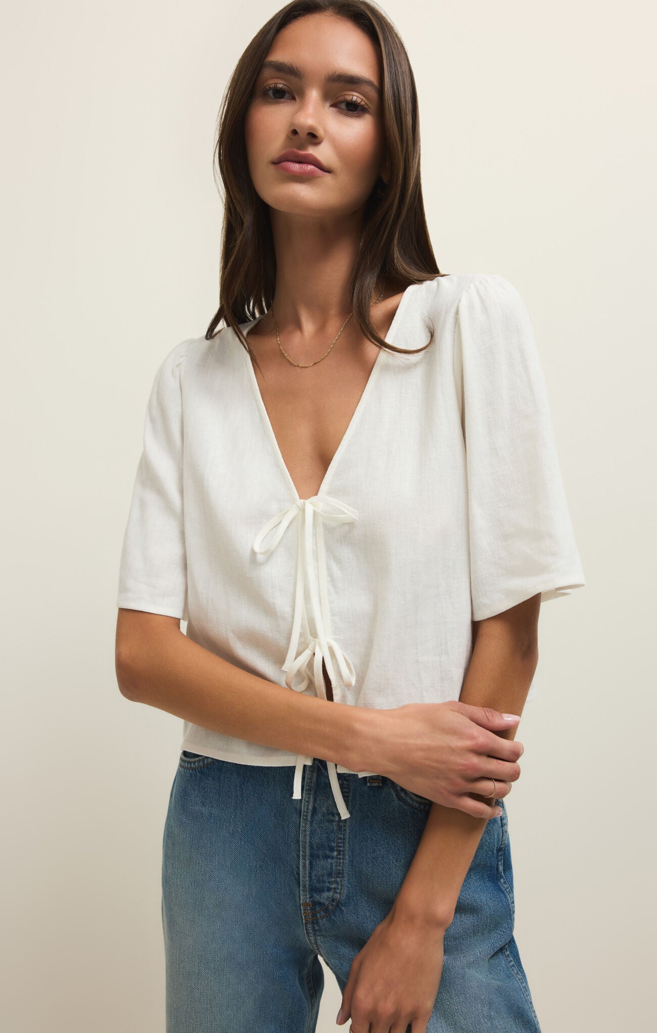 Z Supply La Belle Linen Top