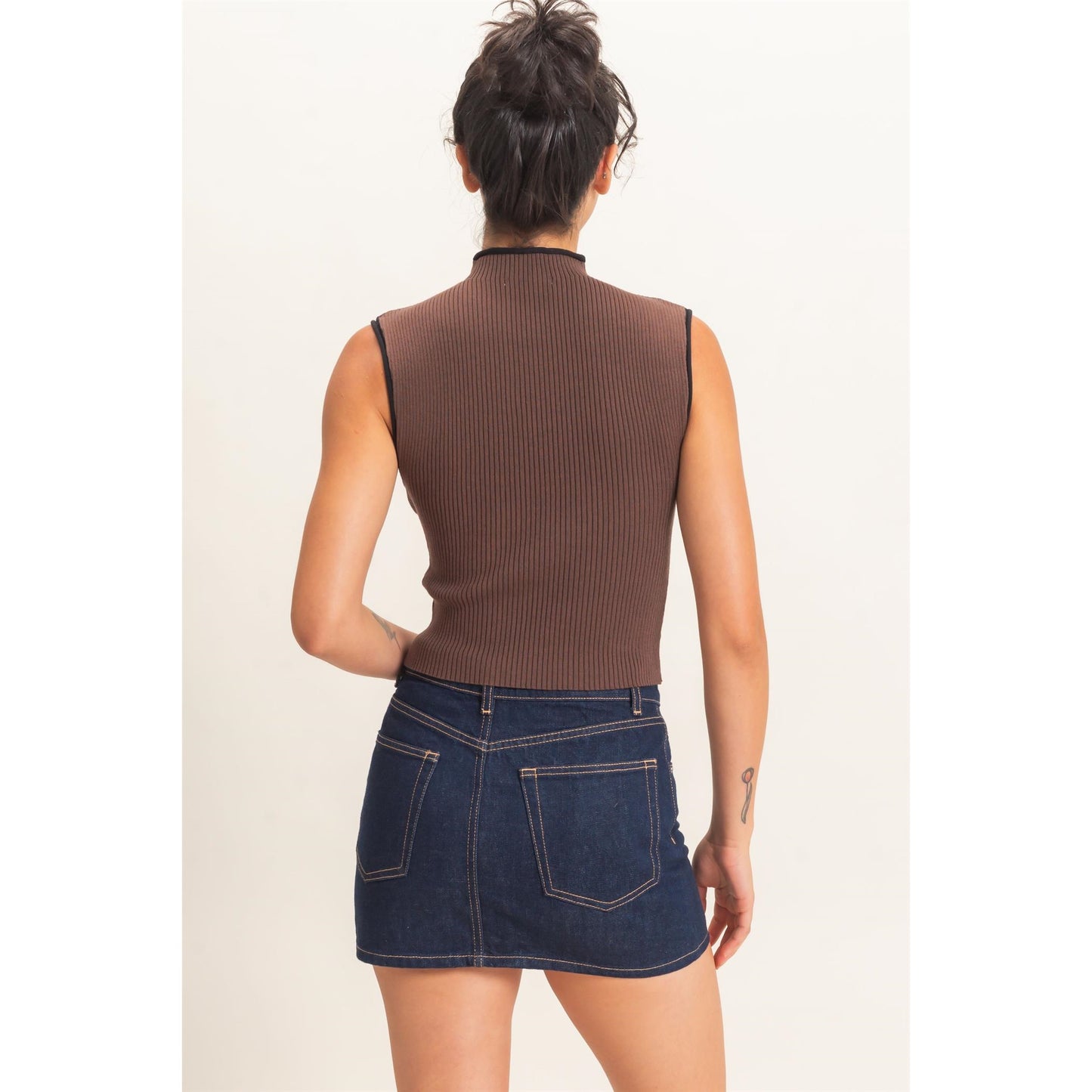Espresso Mock Neck