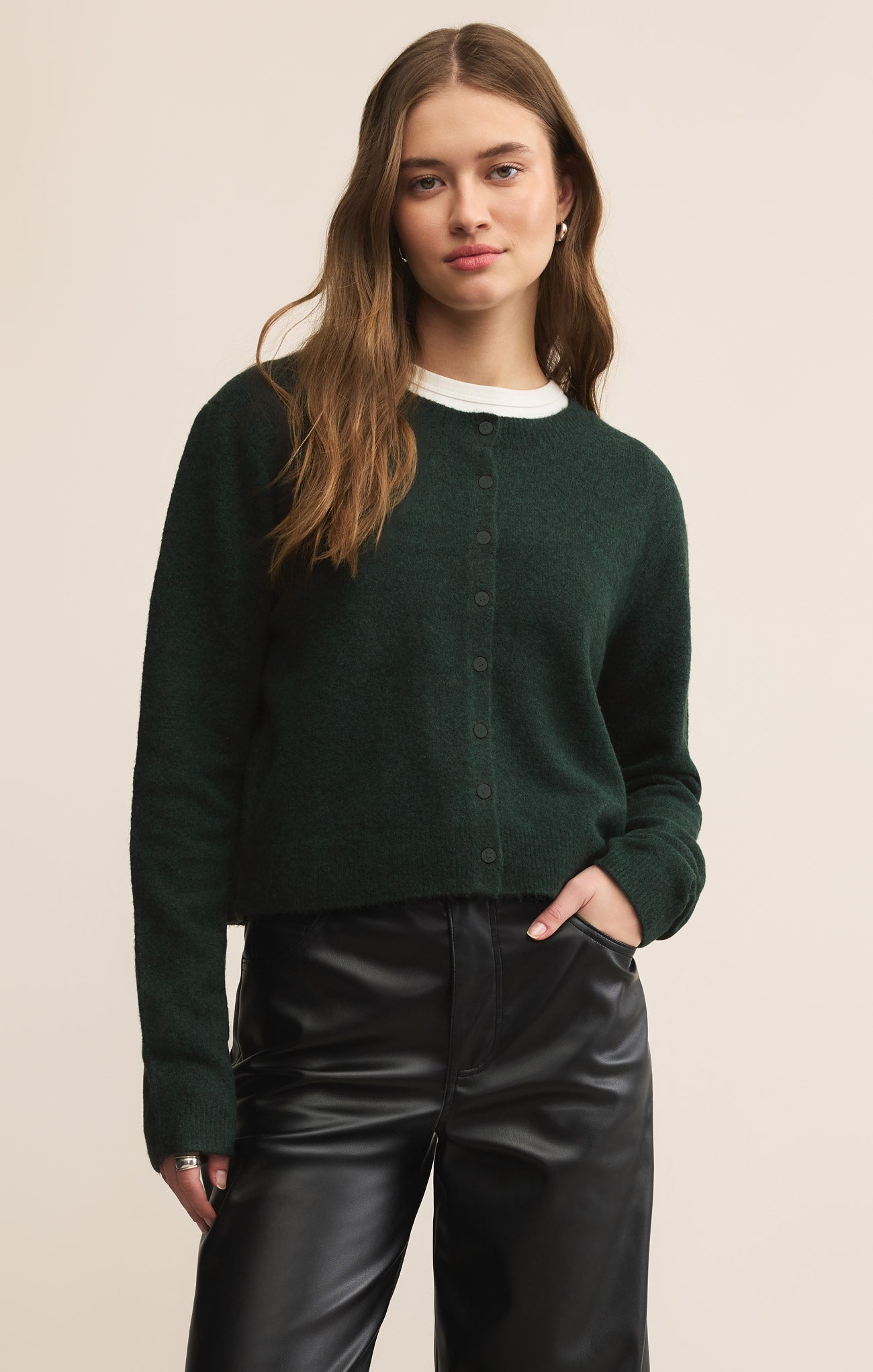 Medina Cardigan In Garland Green