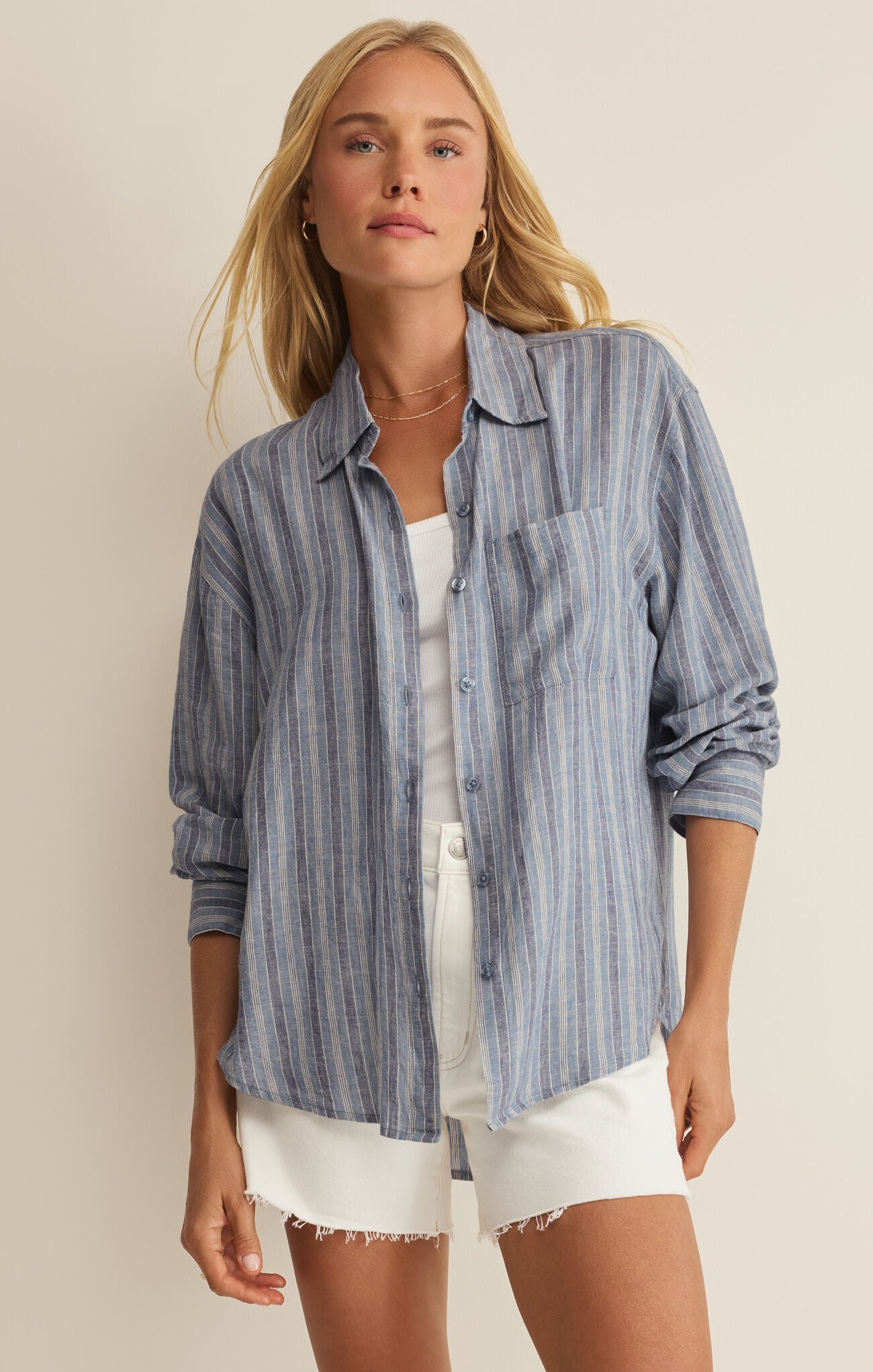 Z Supply The Perfect Striped Button Up