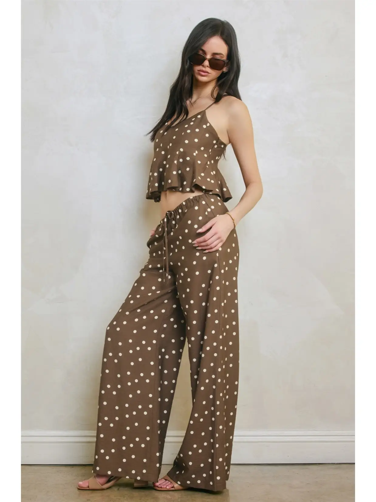 Mocha Polka Dot Pants