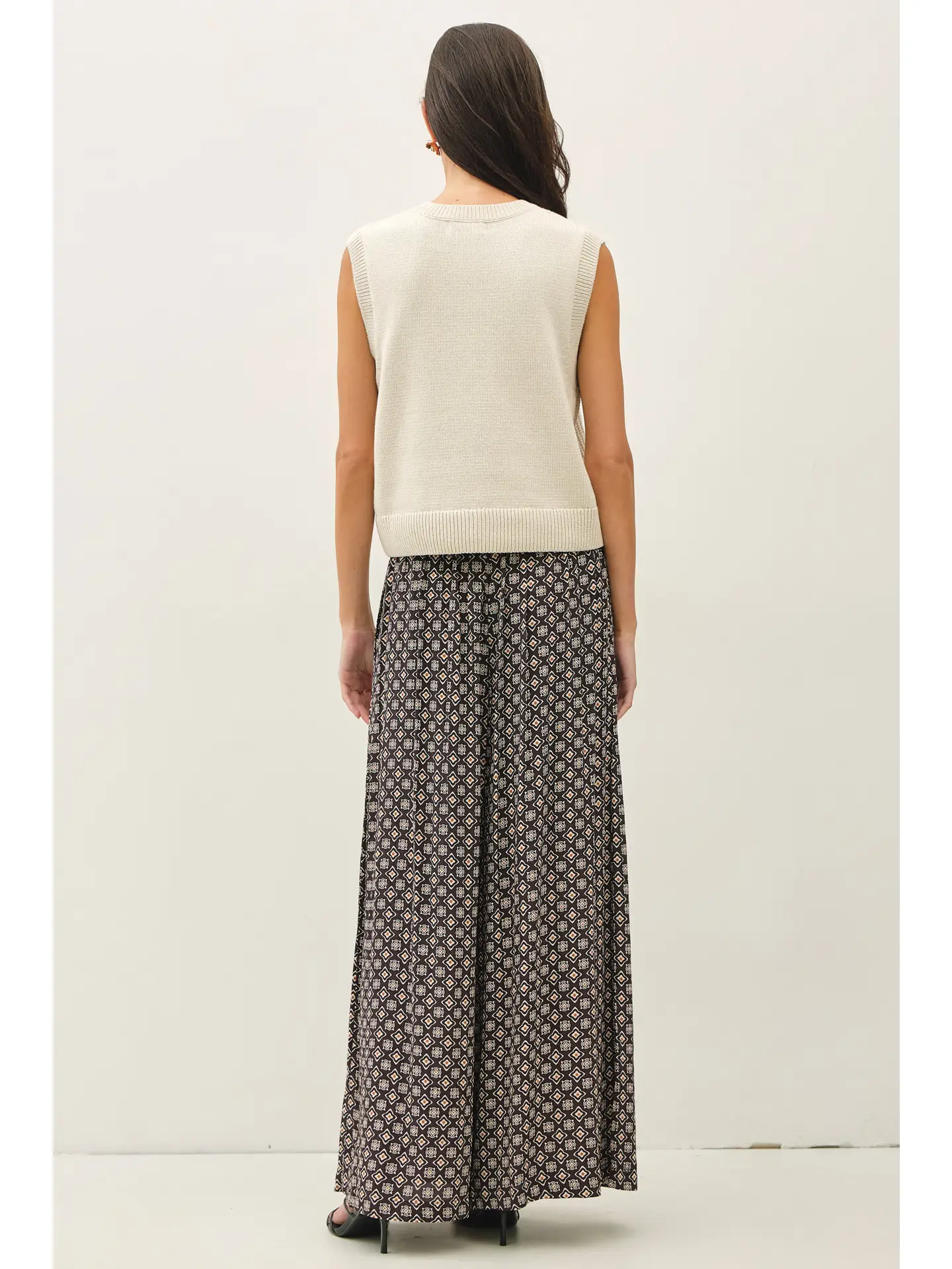 Cable Knit Button Up Vest