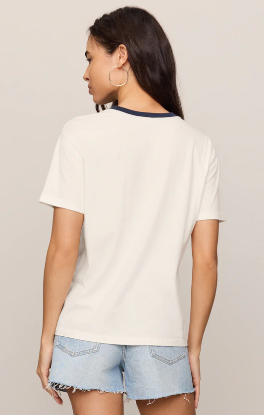 Z Supply Salty Contrast Boyfriend Tee