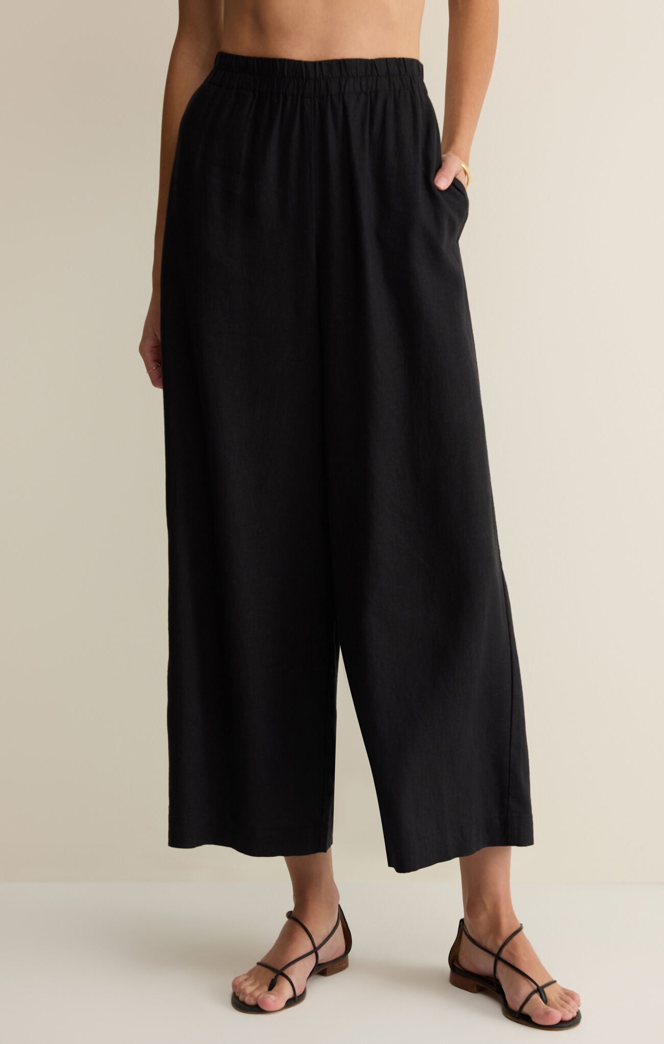 Z Supply Scout Linen Pant in Black