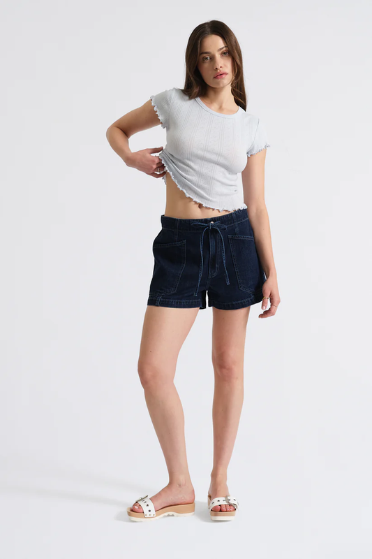 DAZE Catalina Drawstring Short in Blue Mood