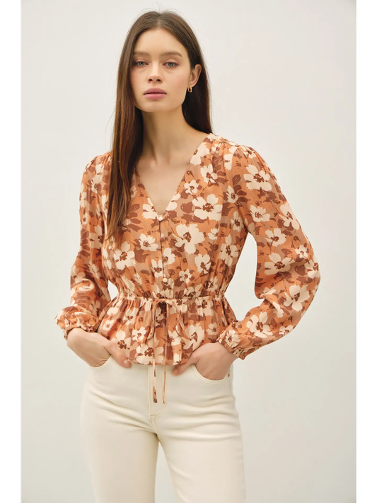 Woven Print Top