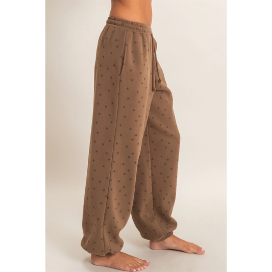 Star Print Sweatpants