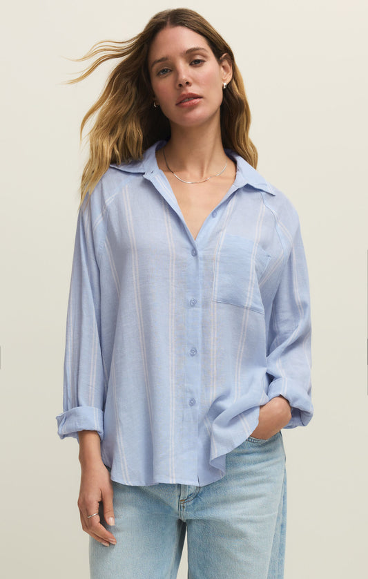 The Perfect Line Top in Blue Light