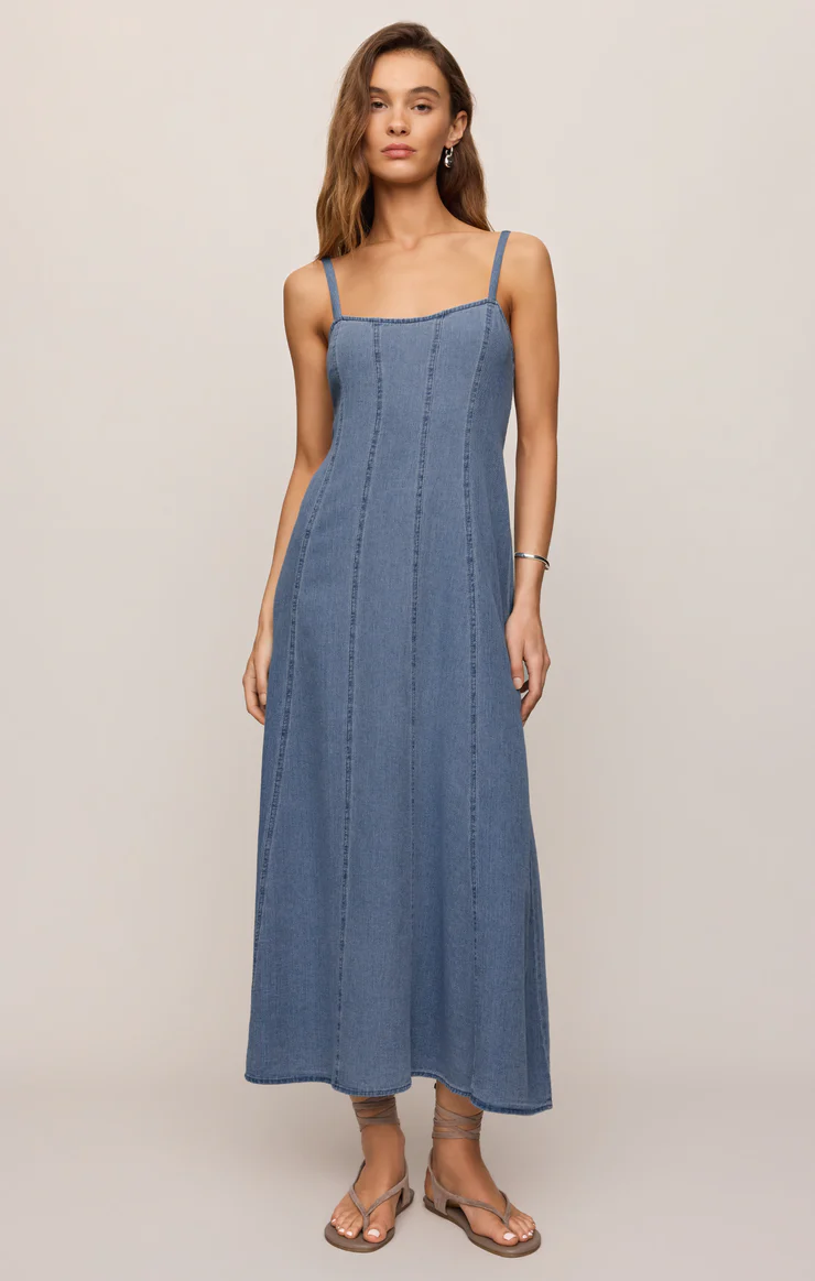 Z Supply Leonora Indigo Midi Dress