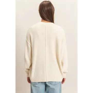 Oversized Knit Buttoned Cardigan