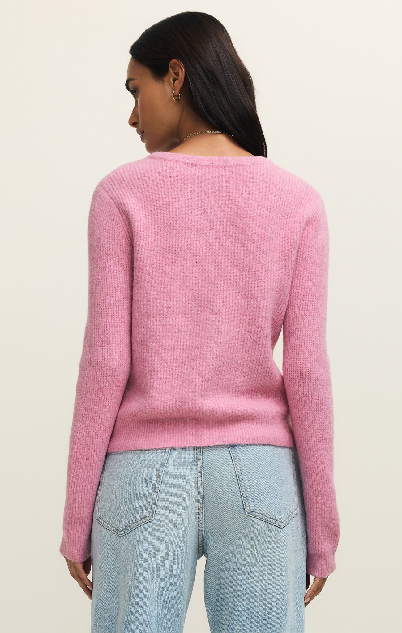 Z Supply Medina Rib Cardigan in Pink Crush