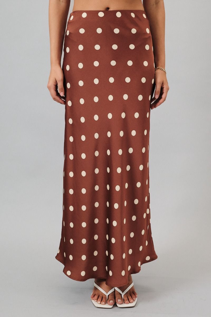 Dotty Satin Skirt