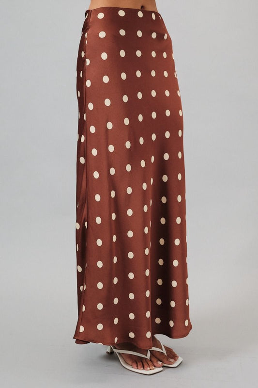 Dotty Satin Skirt