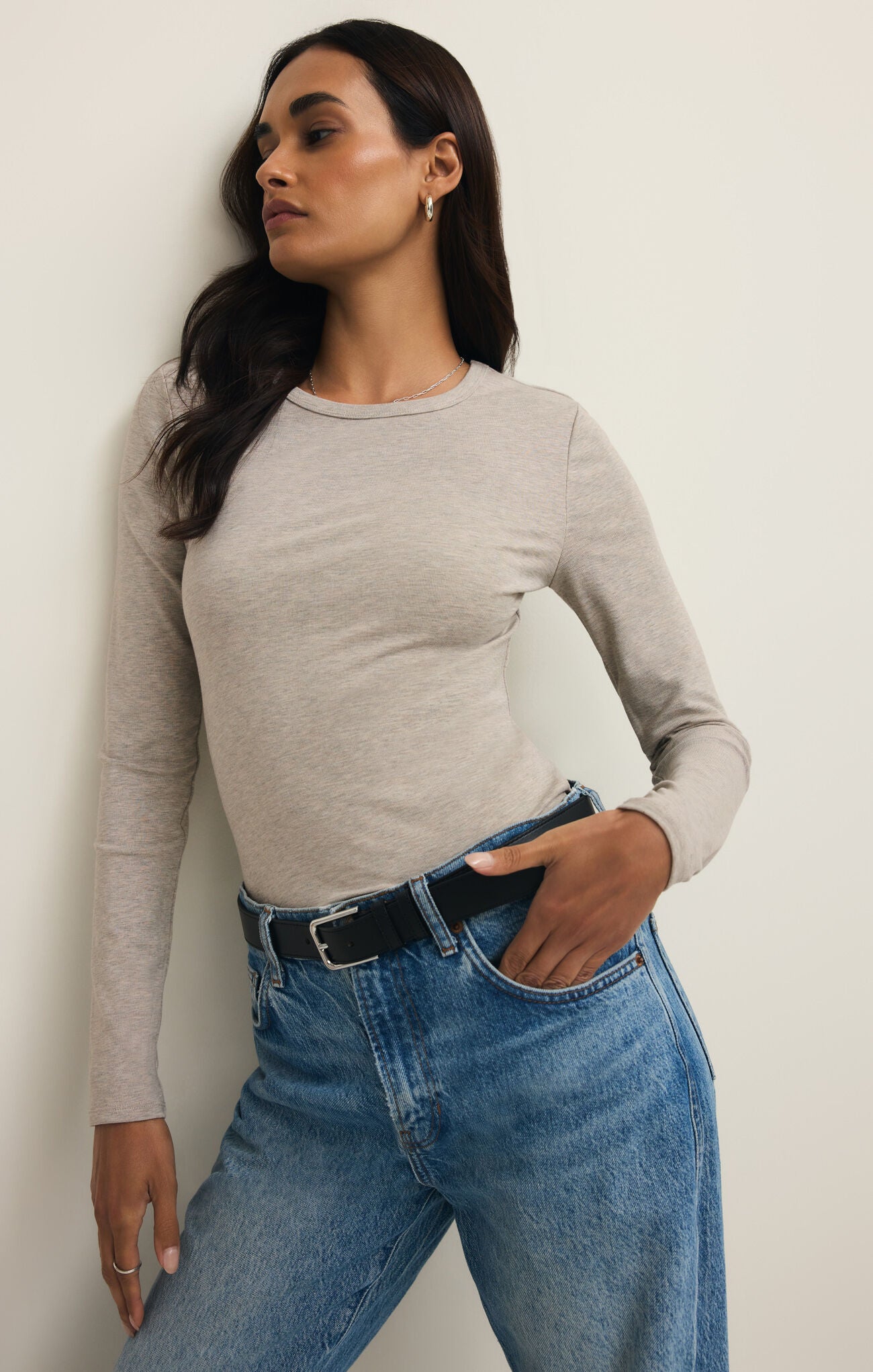 Z Supply Second Skin Crew Neck Long Sleeve
