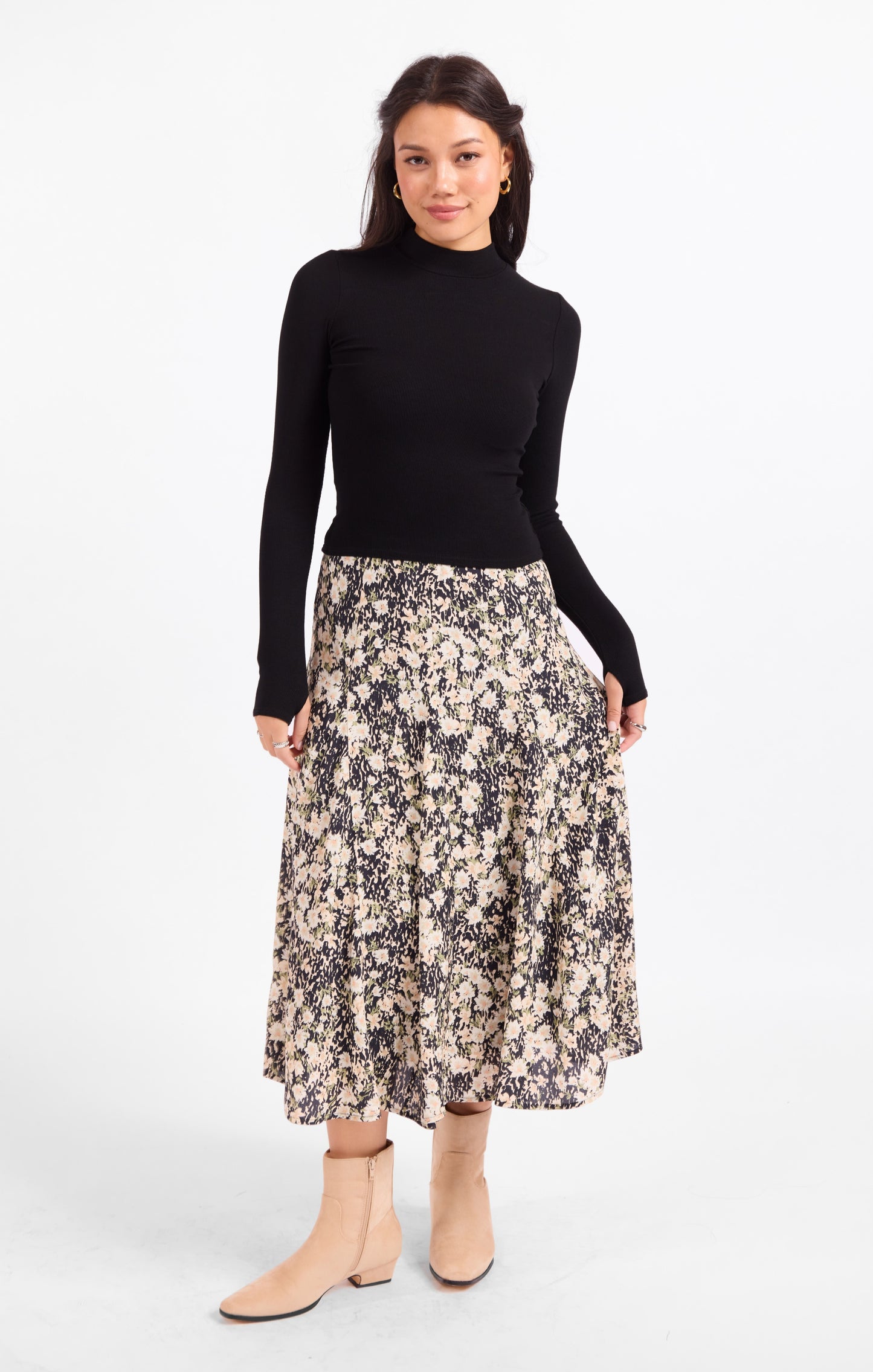 Ronan Knit Top in Black
