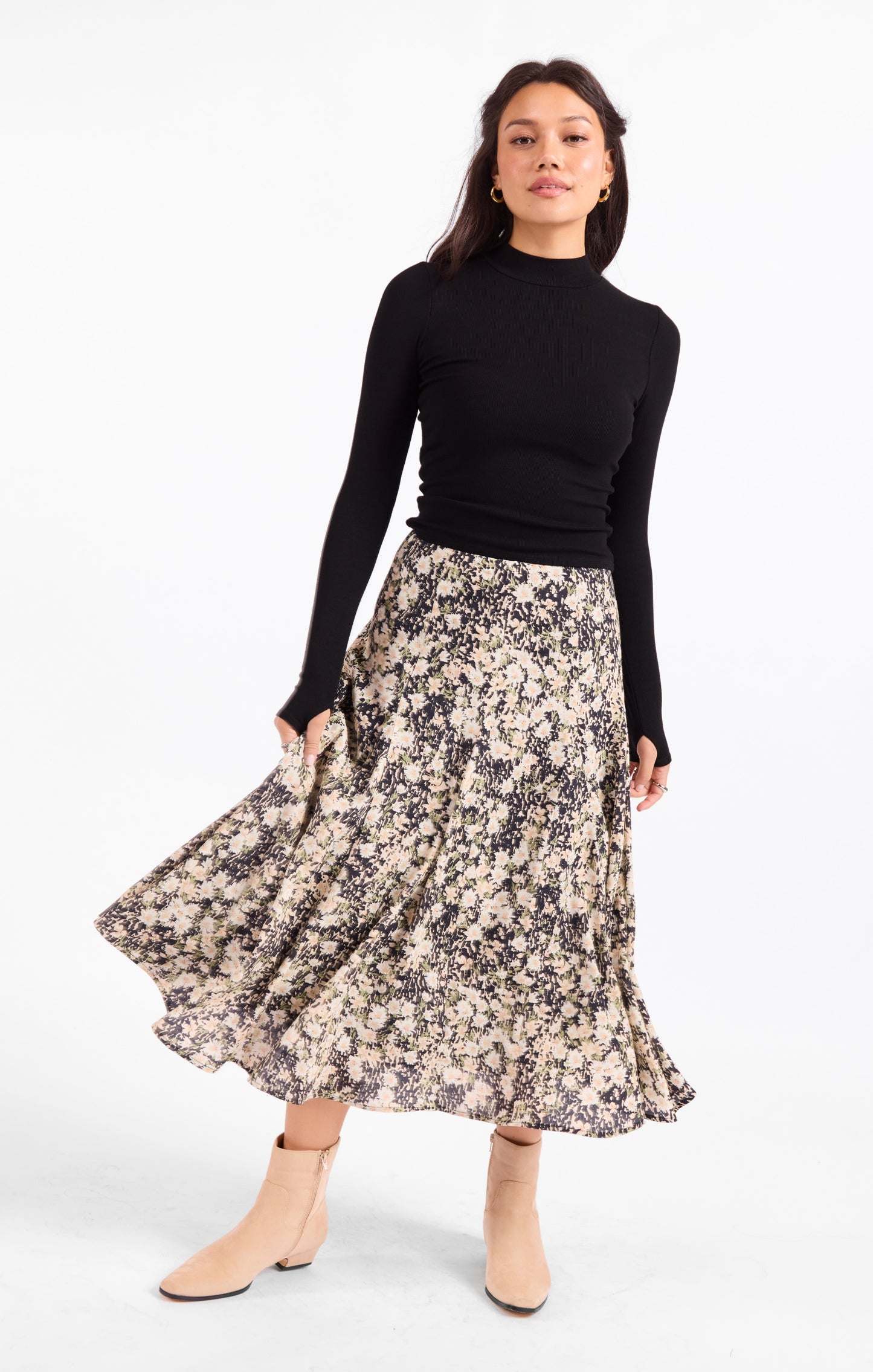 Ronan Knit Top in Black