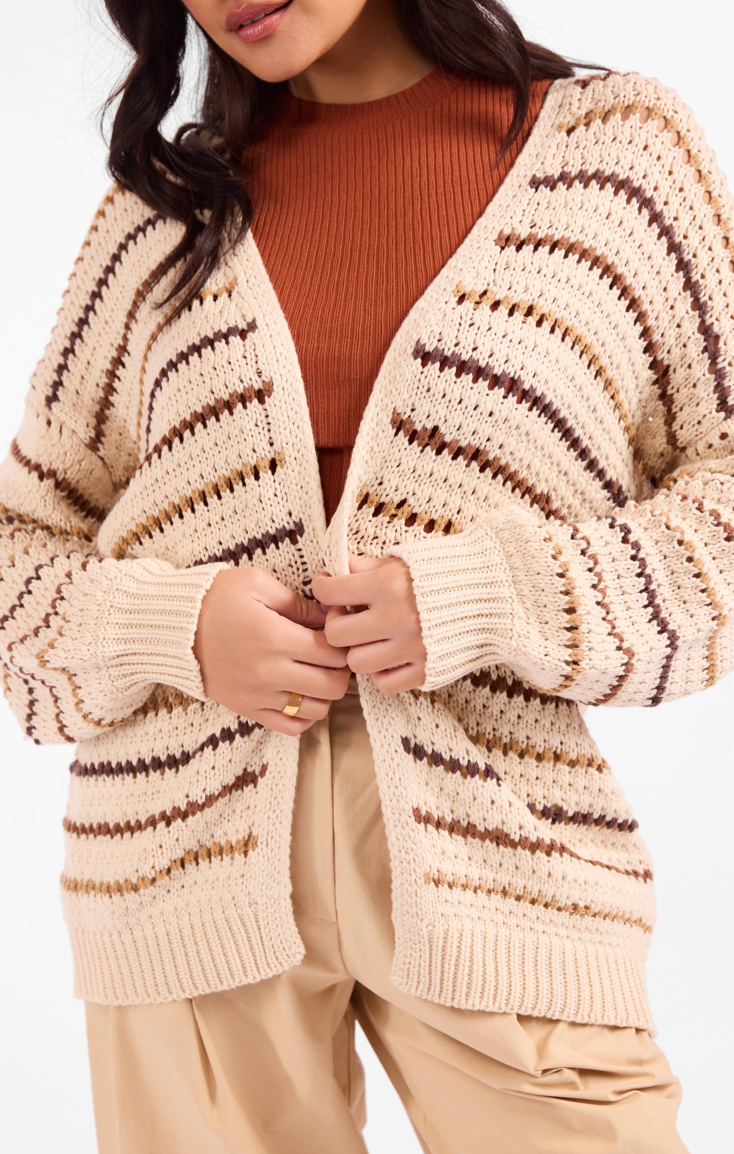 Lost Range Stripe Cardigan