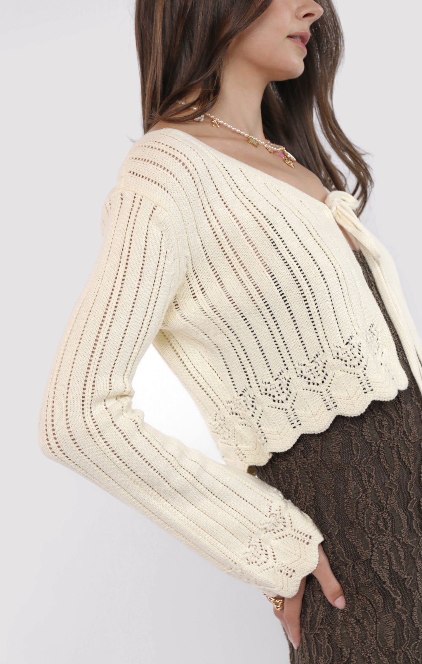 Chamomile Front Tie Cardigan
