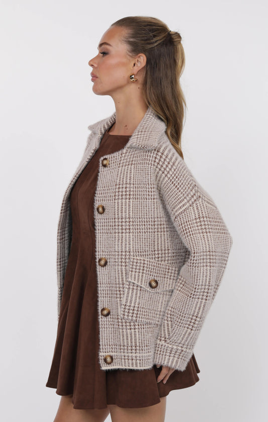 Lola Plaid Sweater Jacket